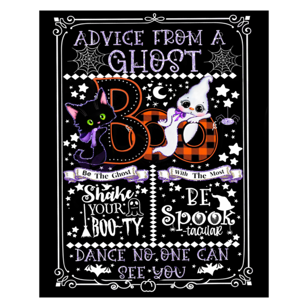 Ghost Advice Sign, Boo Signs, Halloween Sign, Metal Wreath Sign, Craft Embellishment