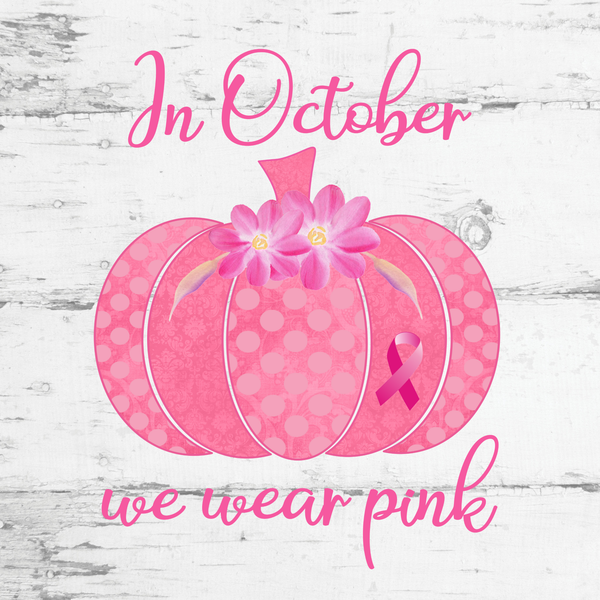 Breast Cancer Sign, Cancer Awareness Sign, Fall Pumpkin Sign, Metal Wreath Sign, Craft Embellishment