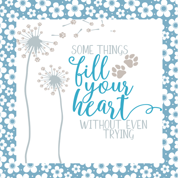 Some Things Fill Your Heart Without Even Trying Sign, Dog Sign, Metal Wreath Sign, Craft Embellishment