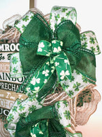 St. Patrick's Wreath, Wreath, Front Door Wreath, Made on a Facebook Live ~ Friday January 10, 2020