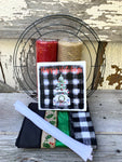 Happy Holidays Wreath Kit,  Farmhouse Wreath Kit, Wreath Kit