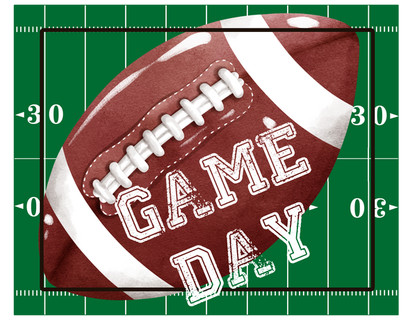 Game Day Sign, Football Sign, Fall Wreath Sign, Metal Square Wreath Sign, Wreath Center, Craft Embellishment