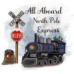 All Aboard North Pole Express, Christmas Sign, Christmas Train Sign, Holiday Sign, Metal Wreath Sign, Craft Embellishment