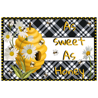 As Sweet As Honey Sign, Bee Sign, Honeycomb Sign, Spring/Summer Signs, Everyday Sign, Signs, Metal Wreath Sign, Wreath Center, Craft Embellishment