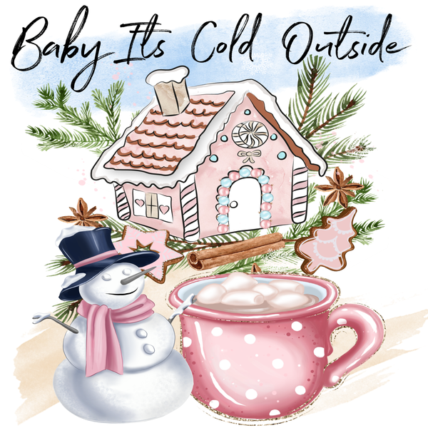 Baby It's Cold Outside Sign, Winter Sign, Christmas Decor, Snowman Metal Wreath Signs, Craft Embellishments