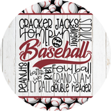 Baseball Crackerjacks Homeruns Sign, Sports Sign, Signs, Round Metal Wreath Sign, Craft Embellishment