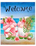 Welcome Sign, Watermelon Signs, Gnome Summer Signs, Everyday Sign, Signs, Metal Wreath Sign