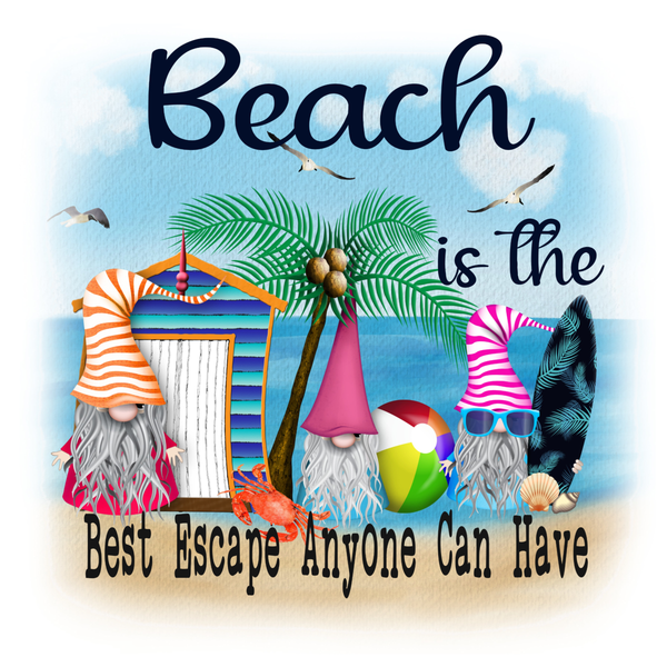 Beach Is The Best Escape Anyone Can Have Sign, Signs, Metal Wreath Sign, Craft Embellishment