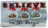 Believe in the Magic Sign, Christmas Sign, Holiday Decor, Metal Wreath Sign, Craft Embellishments