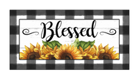 Blessed Sign, Buffalo Check Sign, Everyday Sign, Sunflowers Sign, Square Metal Wreath Sign, Wreath Centers, Craft Embellishment