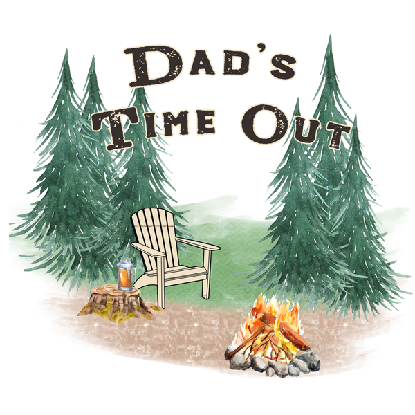Dad's Time Out Sign, Campground Signs, Man Cave Sign, Father's Day Wreath Sign, Metal Wreath Sign, Craft Embellishment