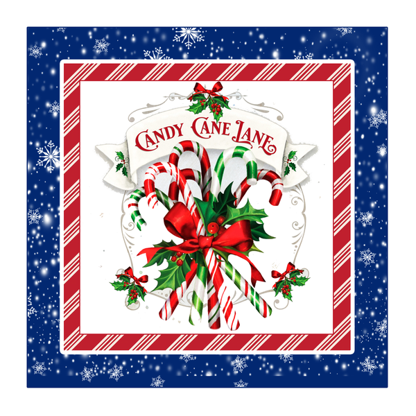 Candy Cane Lane Sign, Christmas Sign, Holiday Signs, Metal Wreath, Wreath Center, Craft Embellishments