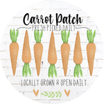 Carrot Patch Sign,  Easter Sign, Easter Carrots Signs, Front Door Wreath Sign, Round Metal Wreath Sign, Craft Embellishment