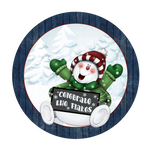 Celebrate the Flakes, Snowman Sign, Christmas Sign, Winter Signs, Metal Round Wreath, Wreath Center, Craft Embellishments