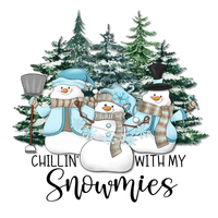 Chillin with my Snowmies with Trees Sign, Winter Wreath Sign, Metal Wreath Signs, Christmas Signs, Snowman Signs, Snowman Decor