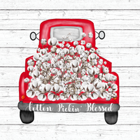 Cotton Pickin Blessed Sign, Fall Sign, Red Truck Sign, Metal Wreath Sign, Wreath Center, Craft Embellishment