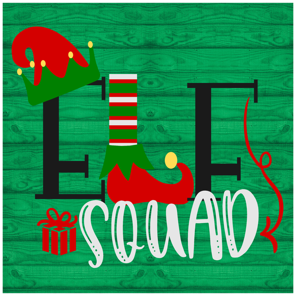 Elf Squad Signs, Christmas Sign, Christmas Elf Sign, Metal Wreath Sign, Craft Embellishments
