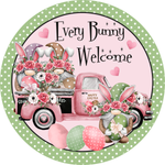 Copy of Every Bunny Welcome Sign, Easter Floral Sign, Spring Bunny Signs, Front Door Wreath Sign, Round Metal Wreath Sign, Craft Embellishment