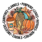 Fall Pumpkins Flannels Leaves Sign, Fall Pumpkin Sign, Fall Signs, Metal Round Wreath Sign, Craft Embellishment