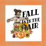 Fall is in the Air Sign, Scarecrow Sign, Fall Sign, Pumpkin Signs, Metal Wreath Sign, Craft Embellishment