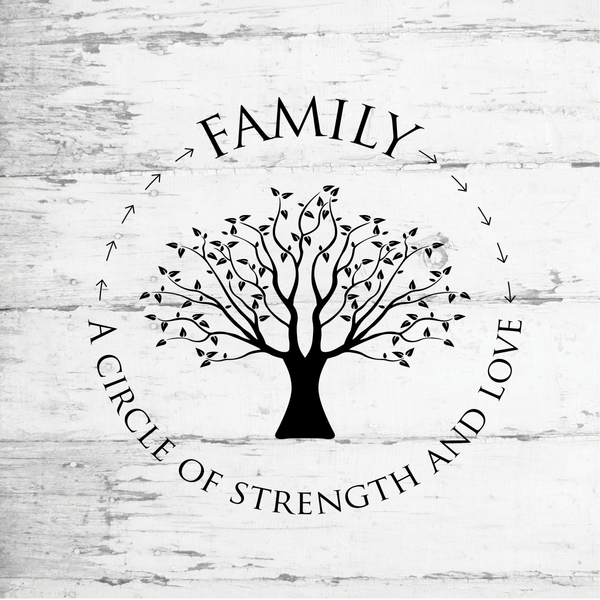 Family A Circle of Strength and Love Sign, Farmhouse Signs, Everyday Sign, Signs, Metal Wreath Sign