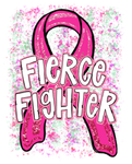 Fierce Fighter Sign, Awareness Ribbon Signs, Pink Ribbon Sign, Breast Cancer Awareness Sign, Square Metal Wreath Center, Wreath Centers, Craft Embellishments