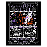 Ghost Advice Sign, Boo Signs, Halloween Sign, Metal Wreath Sign, Craft Embellishment