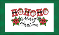 Ho Ho Ho Merry Christmas Sign, Christmas Sign, Santa Sign Decor, Metal Wreath Sign
