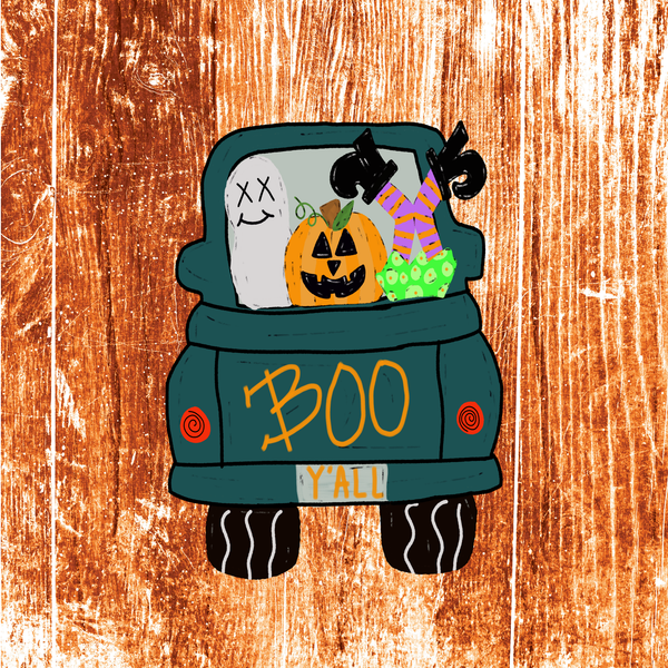 Halloween Boo Sign, Truck Sign, Signs, Metal Wreath Sign, Craft Embellishment