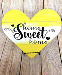 Handpainted Heart Sign, Home Sweet Home Sign, Sign, Signs, Everyday Sign, Wreath Sign, Love Decor, Heart Decor, Krazy Mazie Kreations