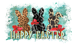 Easter Sign, Bunny Signs, Leopard Bunny Signs, Happy Easter Signs, Metal Wreath Sign