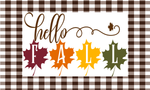 Hello Fall Sign, Autumn Sign, Fall Leaves Sign, Fall Wreath Sign, Metal Wreath Sign, Craft Embellishments
