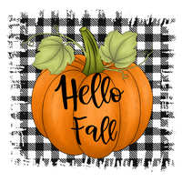 Hello Fall Sign, Pumpkin Sign, Fall Wreath Sign, Farmhouse Sign, Metal Wreath Sign, Craft Embellishment