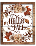 Hello Fall Sign, Fall Leaves Sign, Fall Sign, Autumn Signs, Metal Wreath Sign, Craft Embellishment