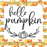 Hello Pumpkin Sign, Fall Sign, Pumpkin Sign, Autumn Sign, Metal Wreath Signs, Craft Embellishments