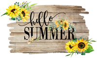 Hello Summer Sign, Sunflower Signs, Everyday Sign, Signs, Metal Wreath Sign