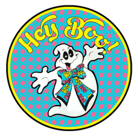 Hey Boo Sign, Ghost Sign, Halloween Sign, Metal Round Wreath Sign, Craft Embellishment