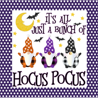 It's All Just A Bunch Of Hocus Pocus Signs, Halloween Sign, Gnome Sign, Metal Wreath Sign, Craft Embellishment