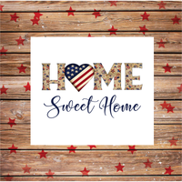 Home Sweet Home Patriotic Sign, Patriotic Signs, Stars Sign, USA Sign, Signs, Home Decor, Metal Wreath Sign