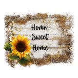 Home Sweet Home Sign, Fall Sign, Sunflower Sign, Everyday Sign, Metal Wreath Signs, Craft Embellishment