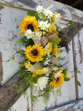 Sunflower Wreath, Spring Wreath, Everyday Wreath, Welcome Wreath, Front Door Wreath, Summer Wreath, Krazy Mazie Kreations