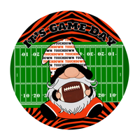 It's Game Day Sign, Football Sign, Red Black Tiger Stripe Sign, Fall Sign, Metal Wreath Sign, Craft Embellishments