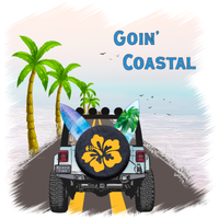 Goin Coastal Sign, Jeep Signs, Summer Sign, Metal Wreath Sign, Craft Embellishment