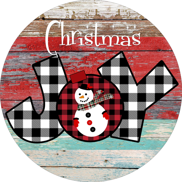 Joy Sign, Christmas Snowman Sign, Holiday Sign, Christmas Sign, Winter Signs, Metal Round Wreath, Wreath Center, Craft Embellishments