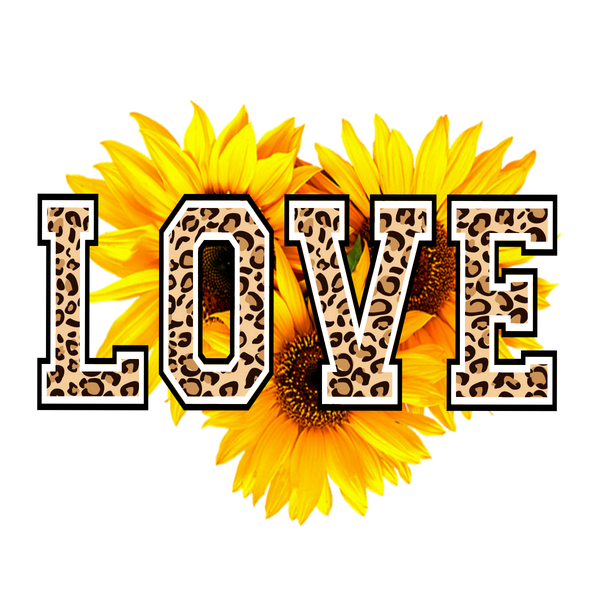Love Sign, Sunflower Sign, Metal Wreath Signs, Leopard Sunflower Sign, Craft Embellishment