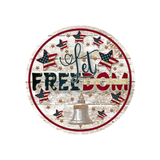 Let Freedom Sign, Fireworks Sign, Patriotic Sign, 4th of July Sign, Signs, Summer Sign, Home Decor, Metal Wreath Sign