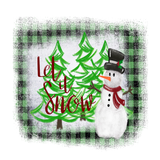 Let it Snow Sign, Winter Sign, Metal Wreath  Signs, Craft Embellishment