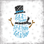 Let it Snow Sign, Christmas Sign, Christmas Decor, Metal Wreath Signs, Home Decor, Craft Embellishment