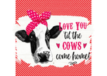 Love You Til The Cows Come Home Sign, Hearts Sign, Polka Dot Sign, Metal Square Wreath Sign, Craft Embellishment