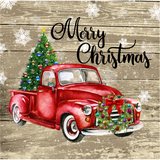 Christmas Sign, Christmas Truck Sign, Merry Christmas Sign, Metal Wreath Sign, Craft Embellishment